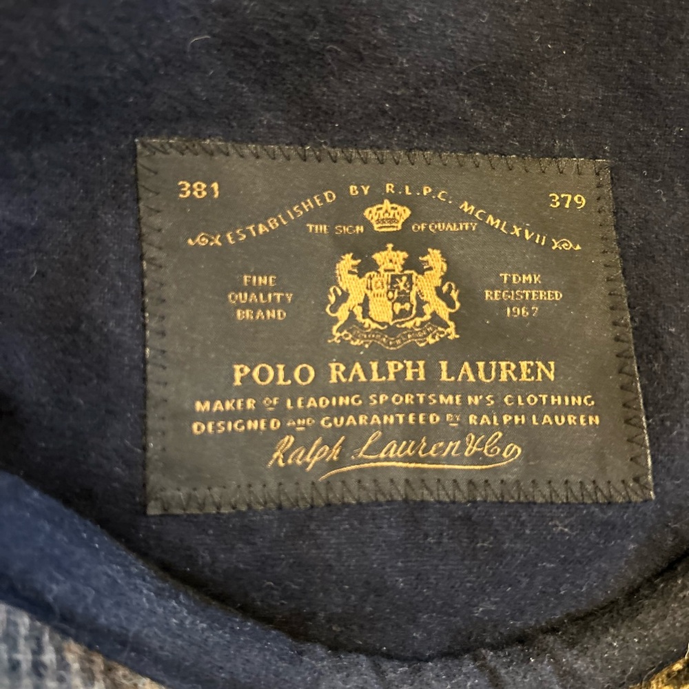 Polo Ralph Lauren Blue and Brown Plaid Newsboy Cap - Picture 8 of 9
